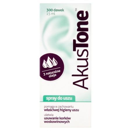 AkusTone, spray do uszu od 3 miesiąca życia, 15 ml