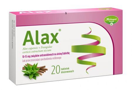 Alax, ułatwia wypróżnianie, 20 tabletek drażowanych