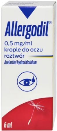 Allergodil 0,5 mg/ ml, krople do oczu, roztwór, 6 ml