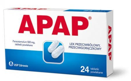 Apap 500 mg, 24 tabletki powlekane