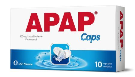 APAP Caps 500 mg, 10 kapsułek miękkich