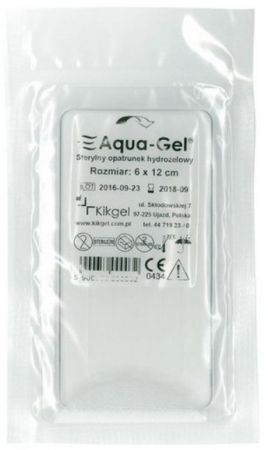 Aqua-Gel, sterylny opatrunek hydrożelowy 6 x 12 cm, 1 sztuka