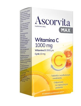 Ascorvita Max, 30 tabletek powlekanych