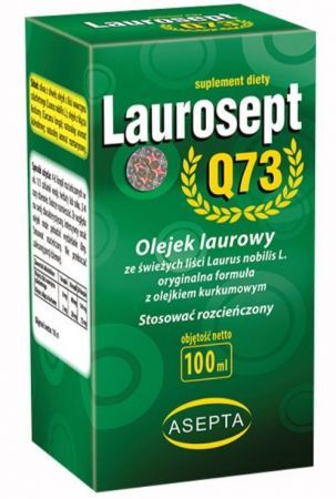 Asepta Laurosept Q73, olejek laurowy, krople, 100 ml