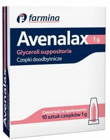 Avenalax Gliceroli suppositoria 1 g, czopki glicerynowe, 10 sztuk