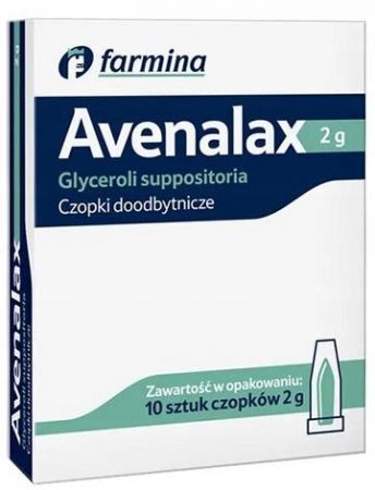 Avenalax Gliceroli suppositoria 2 g, czopki glicerynowe, 10 sztuk
