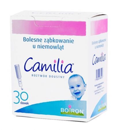 Boiron Camilia, roztwór doustny na bolesne ząbkowanie u niemowląt, 30 dawek x 1 ml