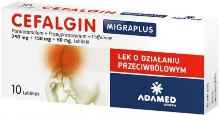 Cefalgin Migraplus, 10 tabletek