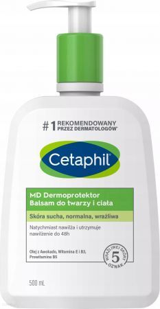 Cetaphil MD Dermoprotektor, balsam nawilżający do twarzy i ciała, 500 ml