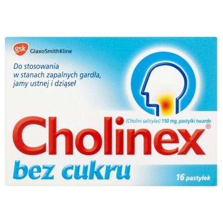 Cholinex bez cukru 150 mg, 16 pastylek twardych