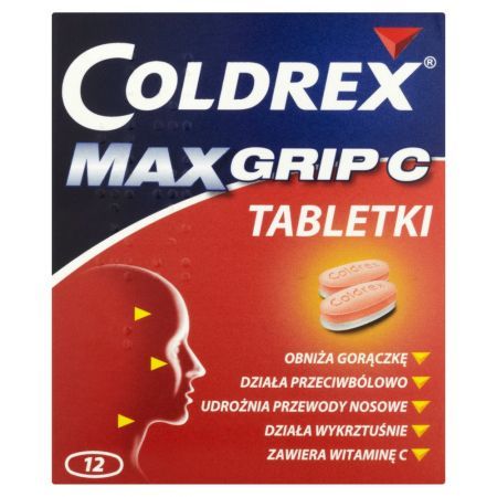 Coldrex MaxGrip C, 12 tabletek