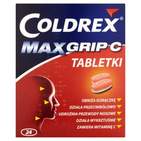 Coldrex MaxGrip C, 24 tabletek