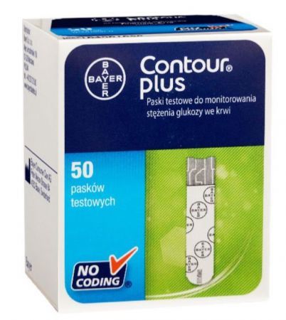 Contour Plus, paski testowe do glukometru, 50 sztuk