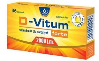 D-Vitum Forte 2000 j.m., dla dorosłych, 36 kapsułek