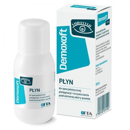 Demoxoft, płyn do specjalistycznej pielęgnacji i oczyszczania podrażnionej skóry powiek, 100 ml