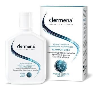 Dermena Grey, szampon do włosów siwiejących i nadmiernie wypadających, 200 ml