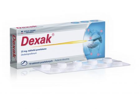 Dexak 25 mg, 10 tabletek powlekanych