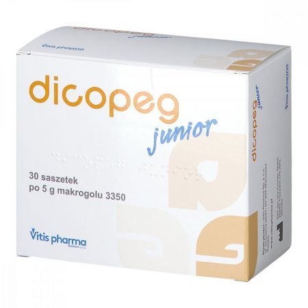 Dicopeg Junior, na zaparcia dla dzieci od 6 miesiąca, proszek, 30 saszetek