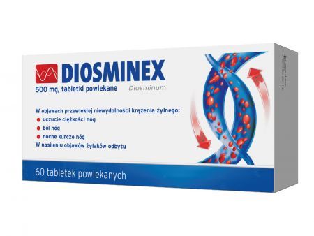 Diosminex 500 mg, 60 tabletek powlekanych