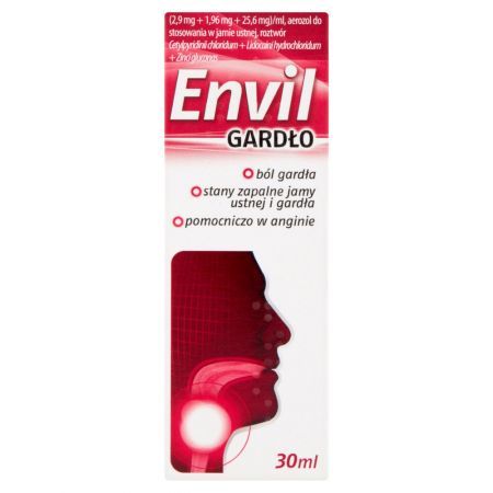 Envil Gardło, aerozol do stosowania w jamie ustnej, 30 ml
