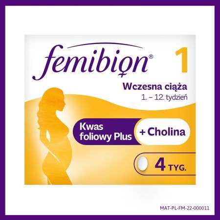 Femibion 1 Wczesna ciąża, 28 tabletek powlekanych