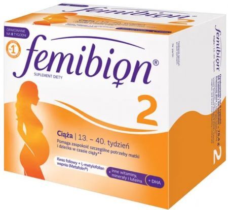 Femibion 2 Ciąża, 56 tabletek powlekanych + 56 kapsułek miękkich