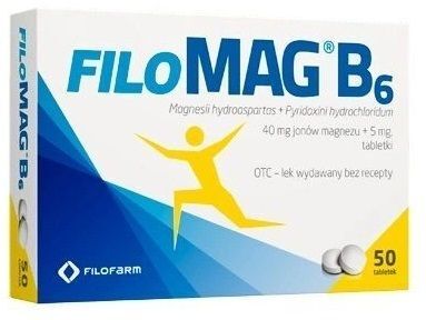 FiloMAG B6 40 mg + 5 mg, 50 tabletek