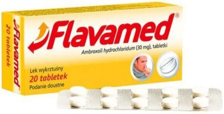 Flavamed 30 mg, lek na kaszel mokry, 20 tabletek