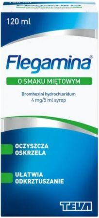 Flegamina o smaku miętowym, 4 mg/5 ml, syrop, 120 ml