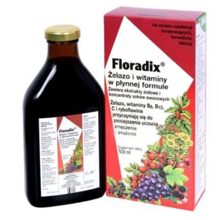 Floradix Żelazo i witaminy, 500 ml
