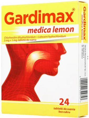 Gardimax Medica lemon, 24 tabletki do ssania
