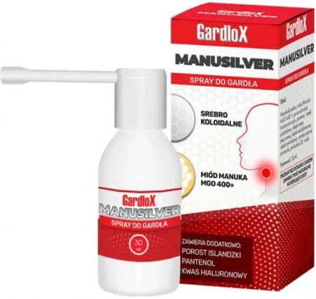 Gardlox Manusilver, spray do gardła, 30ml