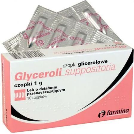 Glyceroli Suppositoria 1 g, czopki glicerolowe, 10 sztuk