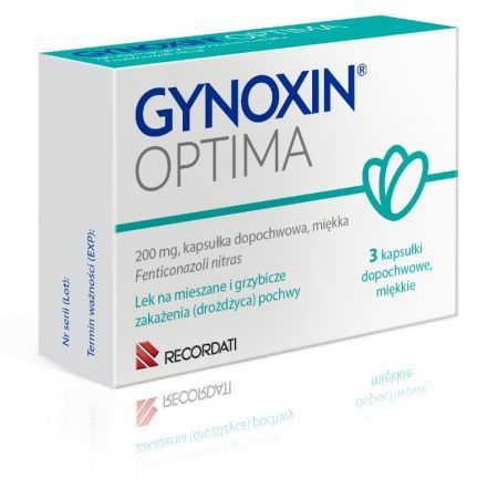 Gynoxin Optima 200 mg, 3 kapsułki dopochwowe