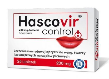 Hascovir Control 200 mg, 25 tabletek