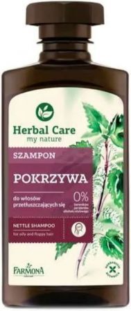 Herbal Care, szampon do włosów przetłuszczających się, pokrzywowy, 330 ml