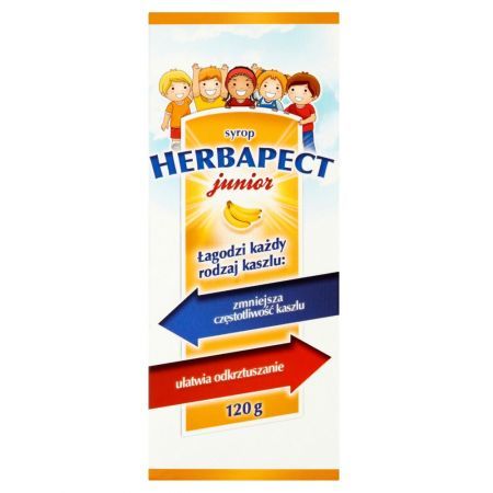 Herbapect Junior, syrop o smaku bananowym, 120 g