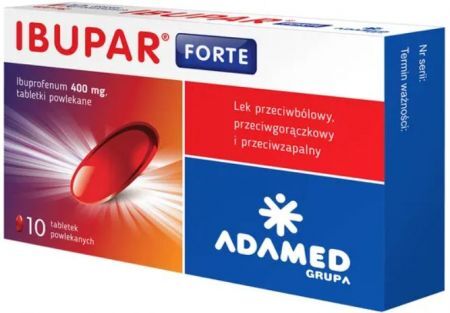 Ibupar Forte 400 mg, 10 tabletek powlekanych