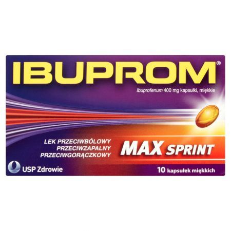 Ibuprom Max Sprint 400 mg, 10 kapsułek miękkich