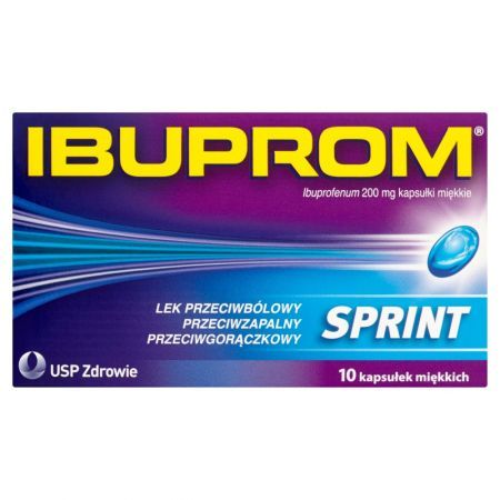 Ibuprom Sprint 200 mg, 10 kapsułek miękkich