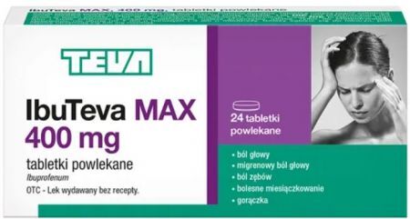 IbuTeva Max 400 mg, 24 tabletki powlekane