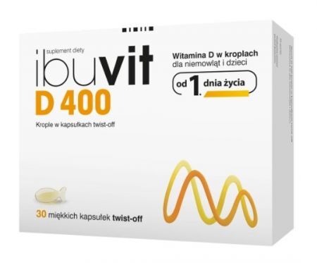 Ibuvit D 400, witamina D od 1 dnia życia, 30 kapsułek twist-off