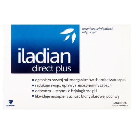 Iladian Direct Plus,10 tabletek dopochwowych