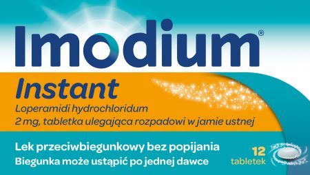 Imodium Instant 2 mg, na biegunkę, 12 tabletek ulegających rozpadowi w jamie ustnej