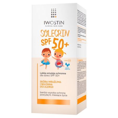 Iwostin Solercin, lekka emulsja ochronna dla dzieci SPF 50+, 100 ml