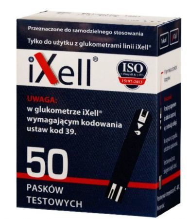iXell, paski testowe do glukometru, 50 sztuk