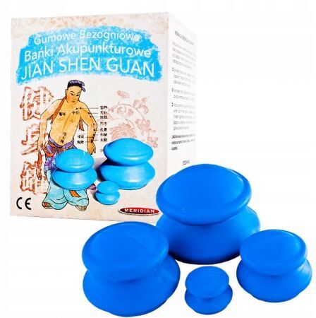 Jian Shen Guan, bańki akupunkturowe, gumowe, bezogniowe, 4 sztuki