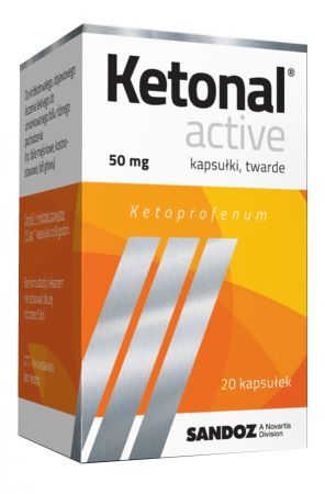 Ketonal Active 50 mg, 20 kapsułek twardych