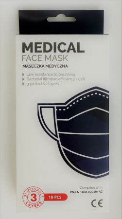 MEDICAL Face Mask, maska medyczna jednorazowa, 1 op. x 10 sztuk