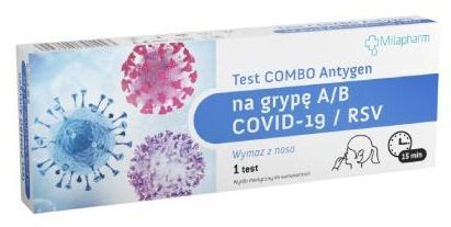 Milapharm Test na grypę antygenowy A/B + Covid-19/RSV Combo, 1 sztuka